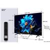 TCL Smart TV 65" Display QLED 4K Ultra HD Sistema Google TV Classe F 65P7K