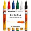 Molotow One4All 127HS - Set di 6 pennarelli acrilici, 1 (spessore del tratto 2,0 mm, altamente coprenti e permanenti, ad asciugatura rapida, ricaricabili, per quasi tutte le superfici, 6 pezzi