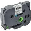 vhbw Cassetta nastro sostituisce Brother TZE-S241 per etichettatrice 8m x 18 mm nero su bianco, extra forte, laminato