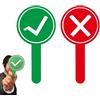 Genérico Palettes Sí Y No | Segnali double face -verde di risposta, palette di voto manuali, per aula, scuola, competizioni, giochi, famiglia, giuria, pubblico, studenti