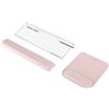 MOSISO Supporto Tastiera Computer&Poggiapolsi&Mat Mouse con Poggiapolsi,Set Supporto Braccio Massage Ergonomic,Supporto Tastiera Acrilico Trasparente Ufficio Casa, Facile Digitare,Rosa