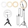 DynaSun Kit MY260 26cm Ring Led Dimmerabile USB Supporto Tavolo e Cavalletto Stativo 220 cm per TikToc Youtube Photo Studio Makeup Selfie