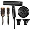 JRL PROFESSIONAL JRL FORTE PRO KIT ASCIUGACAPELLI 2020H ONYX NERO + SPAZZOLA TERMICA 32 MM + SPAZZOLA TERMICA 53 MM