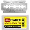 FEATHER HI-STEINLESS PLATINUM LAMETTE DA BARBA BOX 10 LAME
