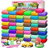 FENSHWIN Argilla da Modellare, 50 Colori Pasta Modellabile Magica Essiccante All'aria per Bambini, Regalo per Ragazzi e Ragazze Dai 3 ai 12 Anni