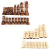 YZDYSHJ 32 Pezzi di Scacchi in Legno Naturale con Base in Velluto, Dimensione Standard Grande 2.5/3 Pollici (Non Mini 2.2), Adatti Scacchiere Domestiche, Ricambio Accessori Gioco Scacchi (2.5 Pollici)