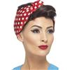 Smiffys Parrucca Rosie anni '40, marrone, con foulard Halloween