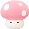 Yeqivo Simpatico peluche a forma di fungo rosa, morbido cuscino da abbracciare, regalo per ragazze e bambini, decorazione per la casa, Natale e compleanno, 25 cm