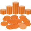 QUARKZMAN 100Pezzi Gettoni di Plastica per Poker, 1,5 Contatori per Apprendimento Dischi per Contare Segnaposto Gettoni Opachi per Giochi Conteggio Matematico, Marrone