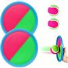 Fuantuda Racchette Spiaggia Set, Gioco di Lancio della Palla, Giochi Spiaggia Bambini, 2 Pagaia e 2 Palle Set, Giochi per Esterni, Appiccicoso Racchetta Giocattolo per 2 3 4 5 6 7 8 9 10 Anni