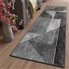ZJXSNEH Tappeto Cucina Passatoia Cucina Antiscivolo e Lavabile Geometria grigio scuro 60X160CM Rettangolo