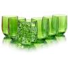 Yanglonghui Set di 6 bevande acriliche - 20 bicchieri da vino in plastica Ounce, shatterproof and stackable, BPA free, dishwasher safe, Reusable Cups for Party and Pool side use with (Green, 15 unce)