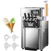 Furvveerr 1200W Macchina per Gelato Commerciale 18L/5Gal Professionale Soft Ice Cream Maker a 3 Gusti Macchina per Gelato Funzione di pre-raffreddamento Macchine per Yogurt Gelati per Snack Bar (A168)