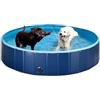 VASIVO 80 x 20 cm, piscina pieghevole per cani, piscina per cani grandi e piccoli, piscina per animali, piscina per cani, piscina pieghevole in PVC, bacino per cani (blu chiaro)