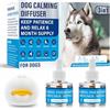 Doglele Diffusore Calmante di Feromoni per Cani, 1 Diffusore + 2×48ml Ricariche, Profumo Erboristico, Calma Ansietà di Separazione/Temporale/Fuochi Artificiali, Ferma Abbaiai/Mordicchi/Marche