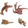 DINGFENG Set 4 Pezzi Radici per Acquario, Legno di Mangrovia 2x5-10 cm + 2x10-15 cm, Radici Naturali per Nano Acquario, Decorazioni Acquario in Legno per Gamberetti e Terrario