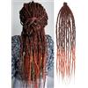Dsoar Textured Dreadlocks Extension 24 Pollici Trecce Sintetiche Sottili SE Trecce Morbide all'Uncinetto 10 Fili/Confezione Estensioni Fatte a Mano in Stile Hip Hop, 1b/350#