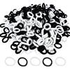 KEJOL 300 Elastici per Capelli Bambine, Neri e Bianchi, 20mm Piccoli Elastici per Codini per Ragazze Bambini Neonati