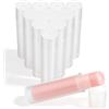 salbsever 10 tubetti vuoti per balsamo per labbra, 5 g, vuoti, in plastica trasparente, girevoli, contenitori per rossetto fai da te, profumi solidi e regali