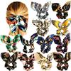 MASINIES Fasce per capelli con fiocco, in chiffon, tinta unita, con fiocco, elastici per capelli e coda di cavallo, per donne e ragazze (12 pezzi)