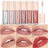 HOPHAT 6Pcs Olio per labbra Luce Lucidalabbra Set Idratante Lucidalabbra Olio Rossetto liquido impermeabile a lunga durata Gelatina di cristallo Rossetto liquido colorato per ragazze e donne (Set C)