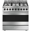 Smeg B91GMX2 cucina forno elettrico 115 L 6 fuochi classe A convezione