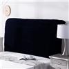 ZCXRYFL Copri Testata Letto Elastica Matrimoniale Singolo Coperchio Testate Letto/Copertura Testata Letto Imbottito/Legno/Pelle Testiere Letto Protettiva Fodera Decorazione(Lunghezza:210-240cm,Nero)