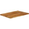 Keeushr Piano da tavolo in legno di mango massiccio con bordo albero, 100 x 60 x 2,5 cm, bordo naturale rustico, piano di ricambio versatile per casa o commerciale, facile da pulire