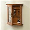 CHICIRIS Armadietto per Chiavi in legno Scatola da Muro Organizzatore di Chiavi Durevole Ed Ecologico per Ufficio Domestico Scatola Portachiavi in legno Massello di Vetro (BROWN)