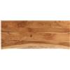 Keeushr Piano in legno di acacia massiccio, 110 x 40 x 2,5 cm, rettangolare, con bordo albero, robusto piano in legno per tavolo da bar, tavolino o progetti di mobili fai da te, bordo naturale facile