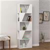 Totò Piccinni Libreria FRAME in legno con 5 Vani dal design moderno 54X24X168h (Bianco)