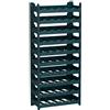 CookandSupply Cantinetta Vino Portabottiglie Effetto Pelle, Verde Petrolio, 60 Bottiglie | CookandSupply x TheWV, Cantinetta Modulare Impilabile in Palastica, 6 Bottiglie per Modulo, Scaffale Portavino Salvaspazio