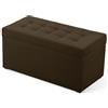 MG Design Pouf contenitore imbottito 45 × 90 cm Marrone - capacità ca. 100 L, fino a 300 kg, struttura in legno massiccio, superficie opaca con trama fine, già montato e facile da pulire