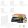 MAKTSAM Set di 6 librerie galleggianti invisibili, montaggio a parete, mensole per libri, mensole galleggianti per camera da letto, soggiorno, studio, scaffale bianco
