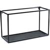 HowHomely Mensola da parete nera in metallo, decorazione da parete per soggiorno, 30 x 50 x 20 cm, libreria da appendere a parete o da cucina, scaffale per camera da letto, bagno o caffetteria