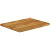 Keeushr Piano da tavolo in legno di mango massiccio con bordo dell'albero, 80 x 60 x 2,5 cm, piano di ricambio per tavolo, versatile con diversi supporti, bordo naturale rustico