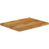 Keeushr Piano da tavolo in legno di mango massiccio con bordo albero, 70 x 60 x 3,8 cm, bordo naturale rustico, piano di ricambio versatile per casa o commerciale, facile da pulire con umido