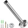Misuyue Fermaporta da parete in acciaio inox, 25 cm, montaggio a parete con tampone in gomma, contiene elementi di fissaggio, buffer per porta (argentato)