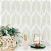 ICYEHAO Carta da Parati Foglie Verdi, 44 x 500 cm Carta da Parati Autoadesiva Verdi Foglie Astratta Fiori Botanica Boho Pellicola Adesiva per Mobili,Camera da Letto,Soggiorno,Bagno,Cucina