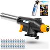 Z.M.C Bruciatore a gas + 28 cartucce a gas da 227 g, bruciatore a flamber fino a 1300 °C, torcia a saldatura, torcia da cucina con fiamma regolabile