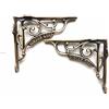 Brass & Metal Singer Corp - Coppia di staffe per mensole, stile vintage, in ottone anticato (6 x 6)