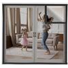 Eejovative Zanzariere per Finestra Porta Balcone 85x120cm Nero Zanzariera Adesiva Per Porta Finestra Zanzariera per Finestra Scorrevole Zanzariera Fissa Su Misura
