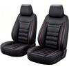 Generico 2 coprisedili per auto per Mazda CX-30 2019-2026, Anti Macchia e Anti Graffio facili da installare coppia di coprisedili anteriori(Nero-rosso)