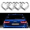 gunroil 1 adesivo per bagagliaio auto, 22 x 7 cm, in plastica ABS 3D con scritta Love Four Ring, autoadesivo, accessorio decorativo creativo, adatto per Audi A3, A4, A5, A6, A8, TT, R8, Q3, Q5, Q7,