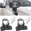 CGEAMDY 2 Pezzi Staffa Universale per Cofano Auto, Staffa Montaggio Barra Luminosa LED, Staffa Montaggio Cofano Regolabile, Staffas Faro Lavoro LED in Acciaio Inossidabile, Auto Accessori(Nero)