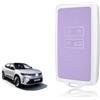 TOOMUME Cover Chiave Silicone, Custodia Chiave Adatto per Renault Captur Clio Kadjar Megane Arkana Austral Zoe Scenic Talisman Dacia Duster, Copri Chiave Bordo Oro & Argento Texture Pelle