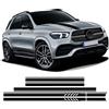 YSLR Adesivi per minigonne laterali Decalcomania adesiva per strisce laterali per porta auto, per Mercedes Benz GLE GLK ML Classe AMG W164 W166 GLE350 GLE400 GLK350 ML350