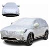 Gaoxianglin Imbottito Telo Antigrandine per Auto per Fia Panda Cross 2006-2023 Copri Auto Anti Grandine,Telo Copriauto Impermeabile e Traspirante Antipolvere per Parabrezza,Argento-Half Cover