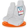 LIONSTRONG® Coprisedili anteriori [ASSORBENTE] - Microfleece | 2 pezzi grigio chiaro Coprisedili Anteriori - Microfleece - Assorbente - Protezioni per Sedili Auto - Universale