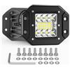 Willpower 2Pcs Faro da Lavoro Led, 5 pollici 42W faro led 12v per camion 4x4 SUV ATV